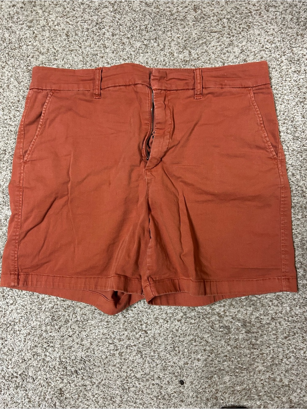 Anne Klein Women's Rust Orange Flat Front Shorts